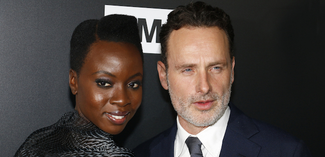 Andrew Lincoln and Danai Gurira at the premiere of AMC's 'The Walking Dead' Season 9 held at the DGA Theater in Los Angeles, USA on September 27, 2018.